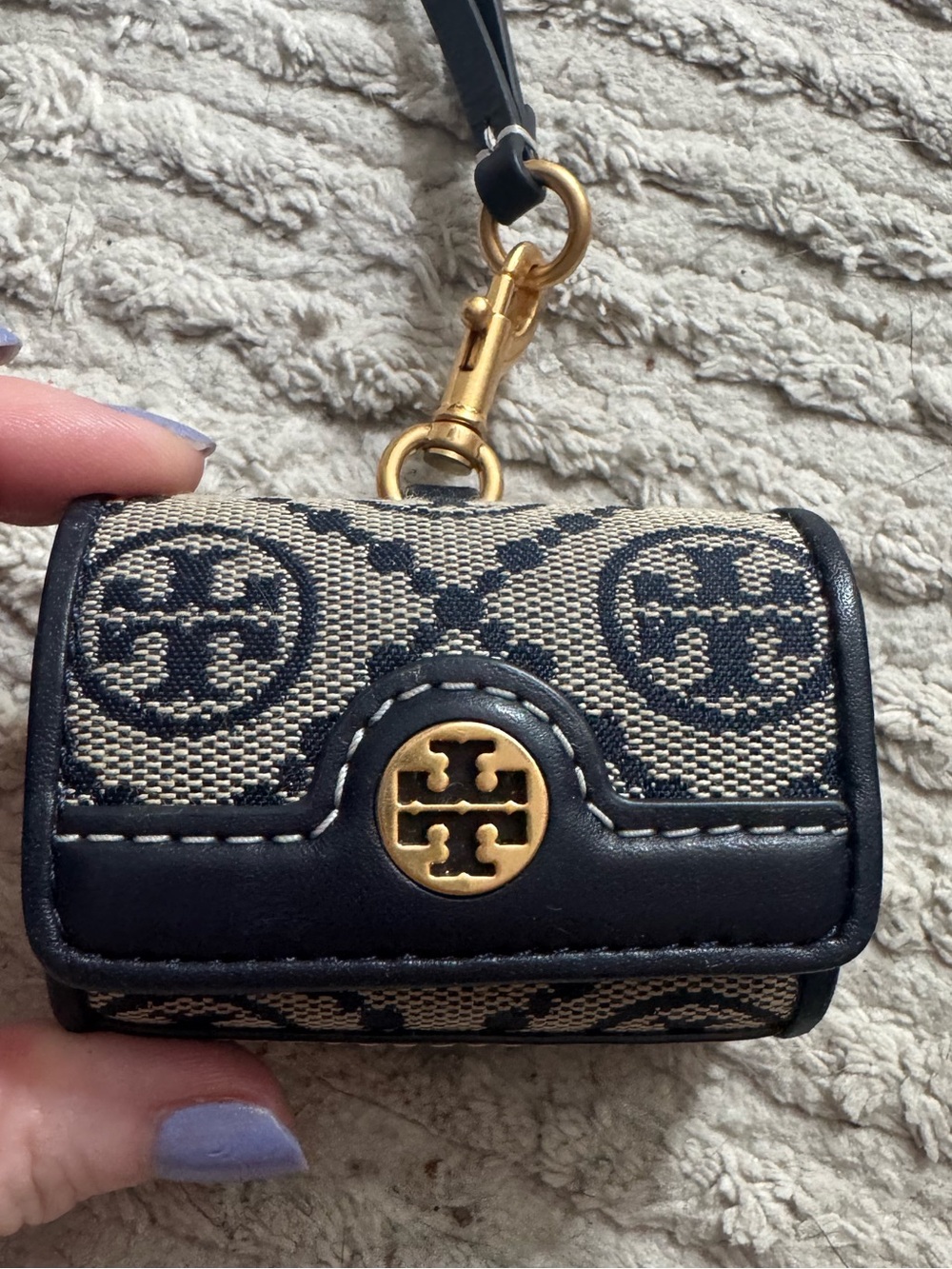 Tory Burch T Monogram Jacquard AirPods Case for AirPod Pro Generations